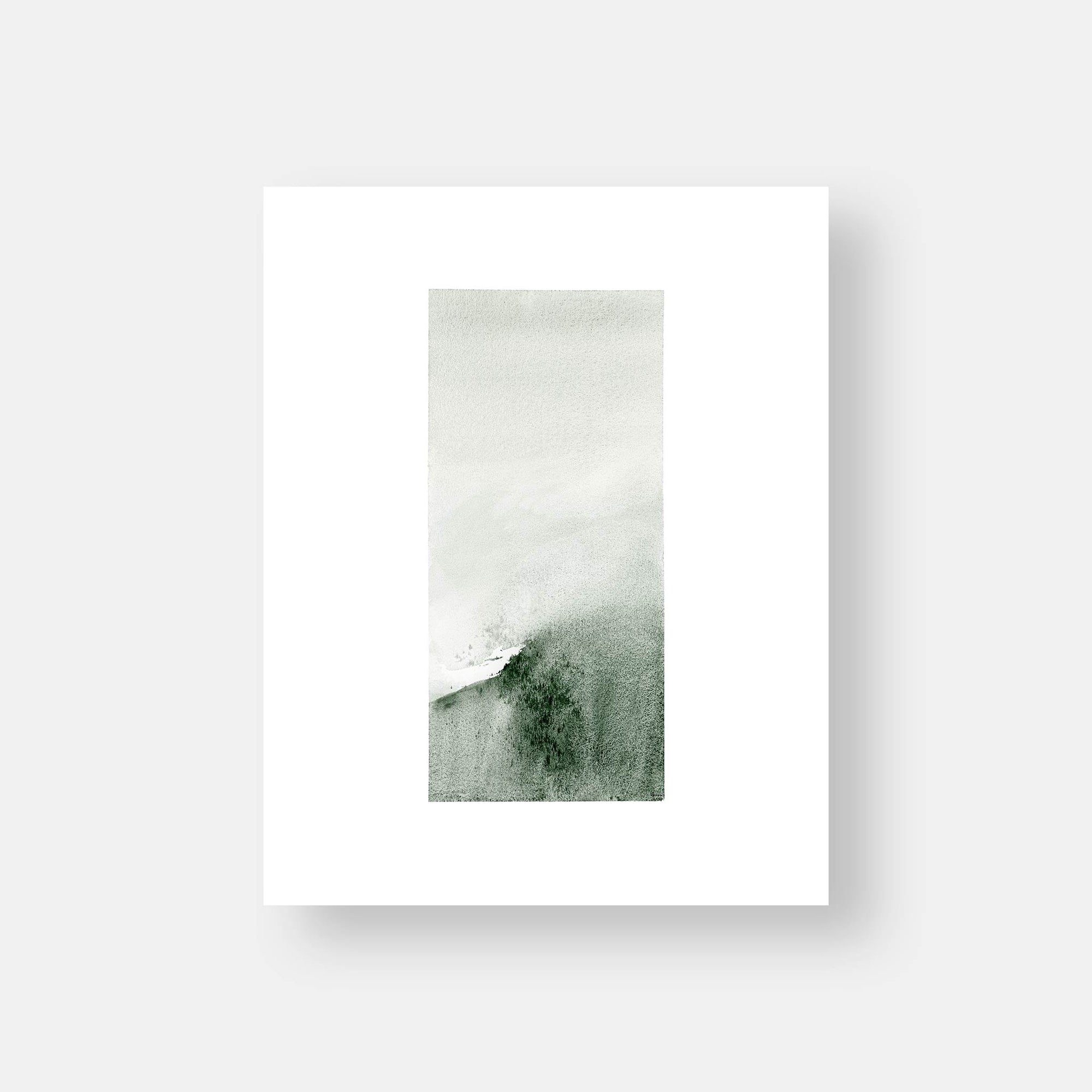 Misty mountains #1 - watercolour print