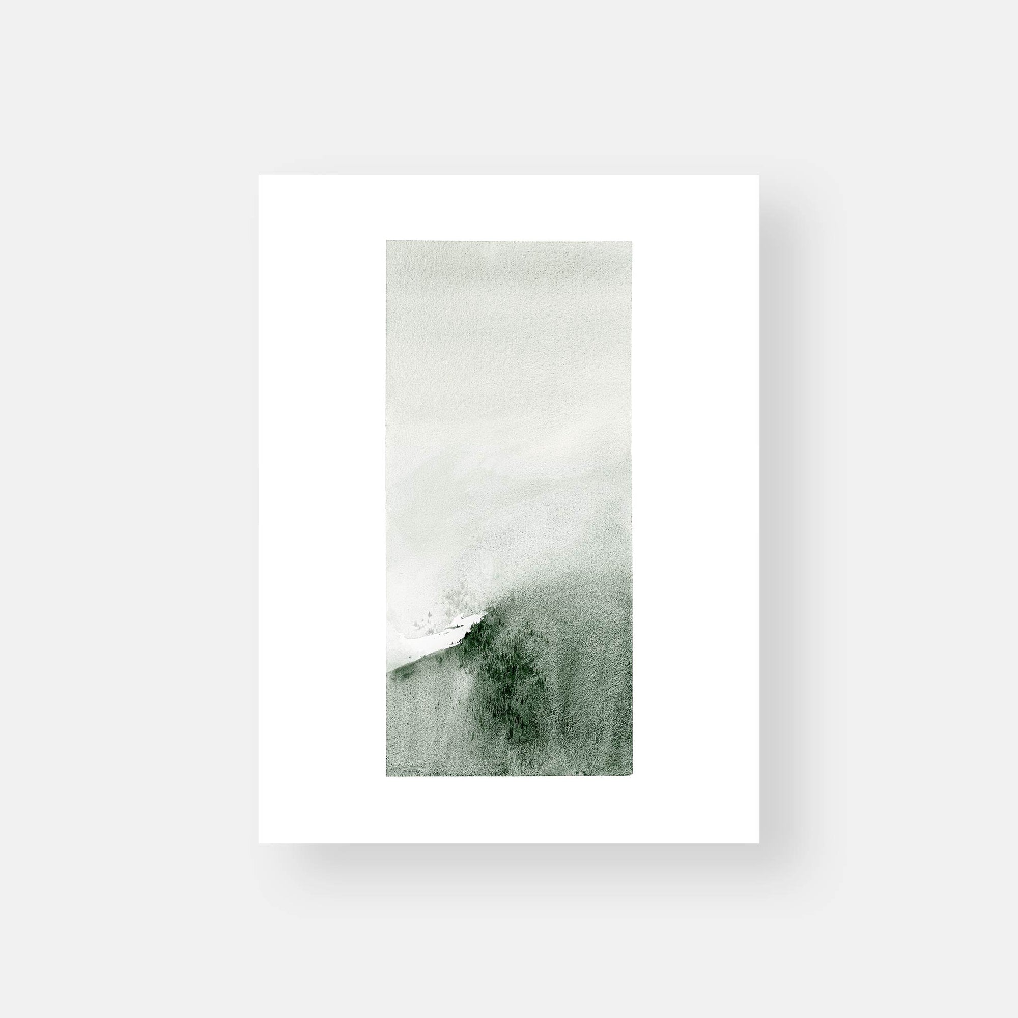 Misty mountains #1 - watercolour print