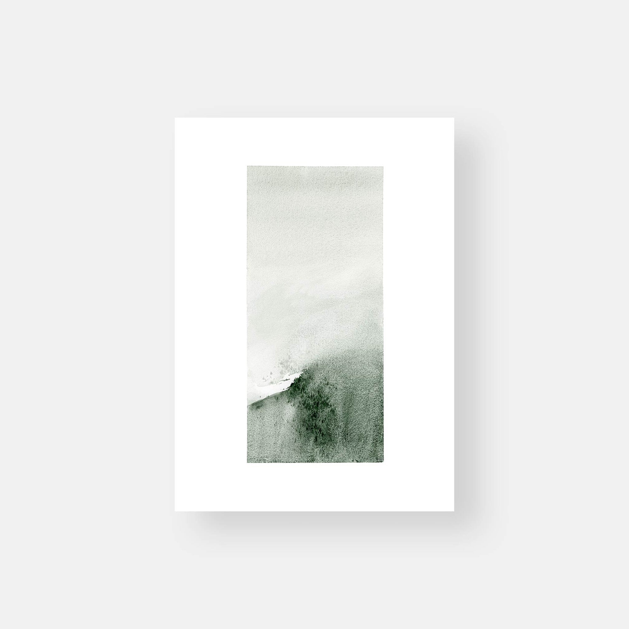 Misty mountains #1 - watercolour print