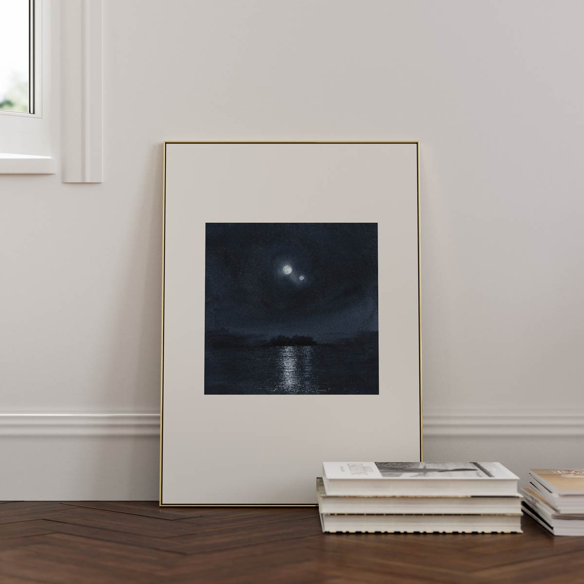 1Q84 Haruki Murakami Vancouver Island-Watercolour art print