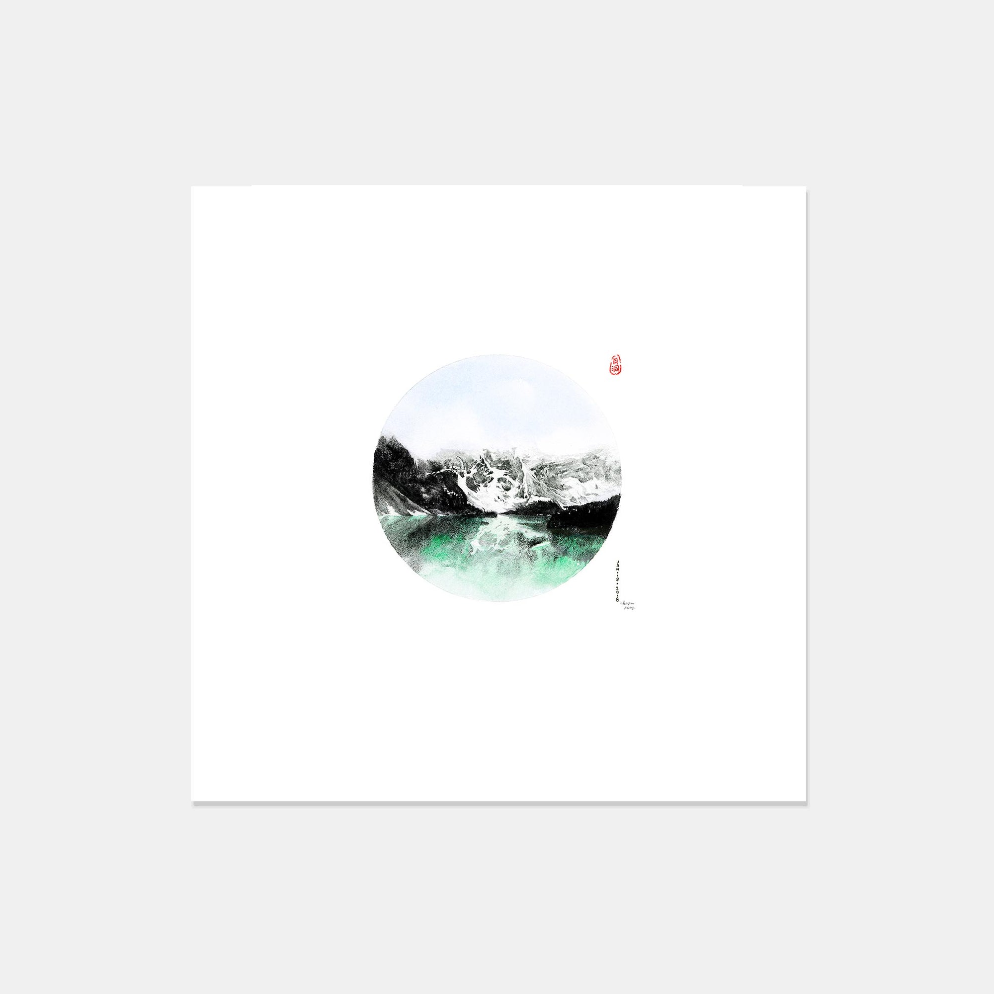 JAN19, Moraine Lake watercolour print