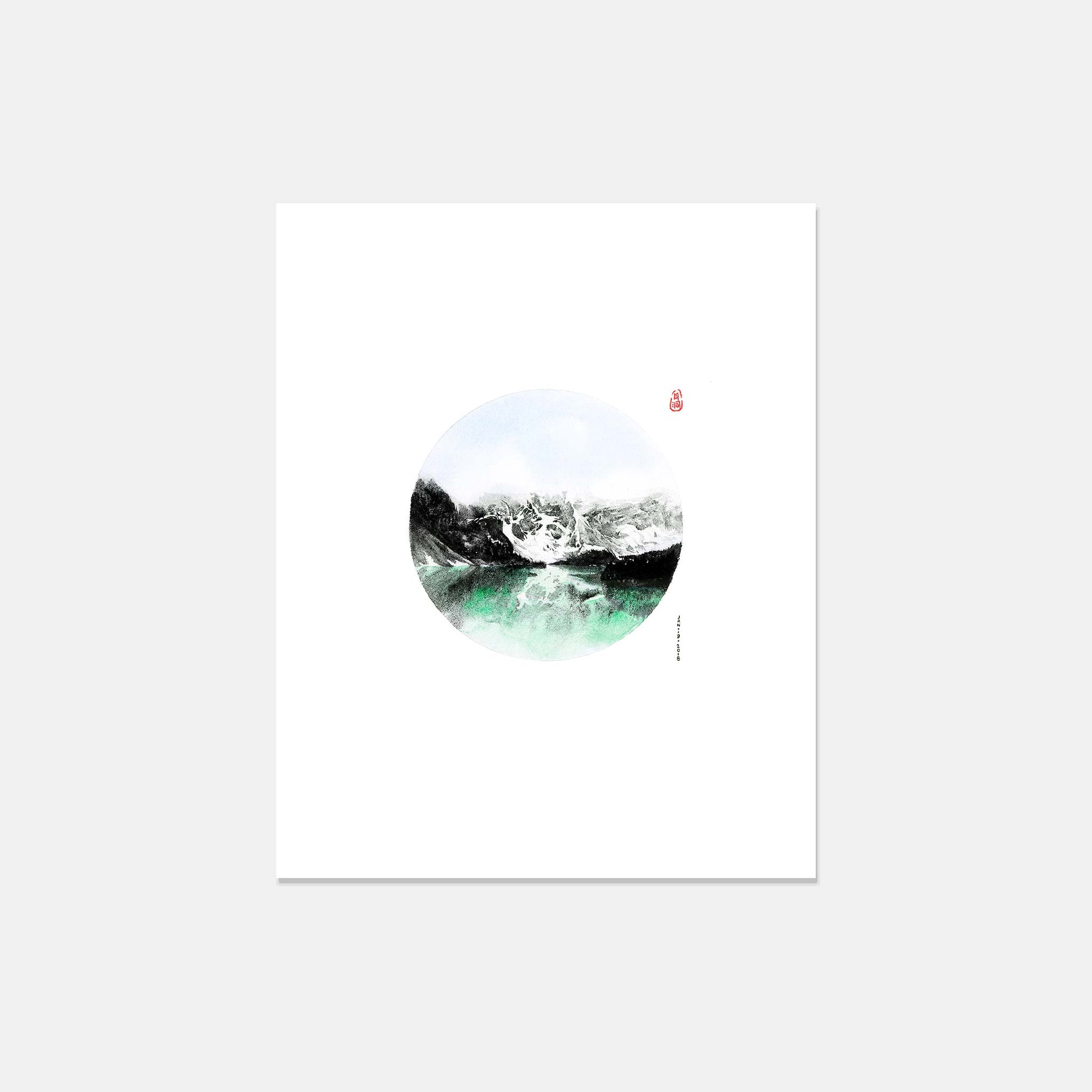 JAN19, Moraine Lake watercolour print